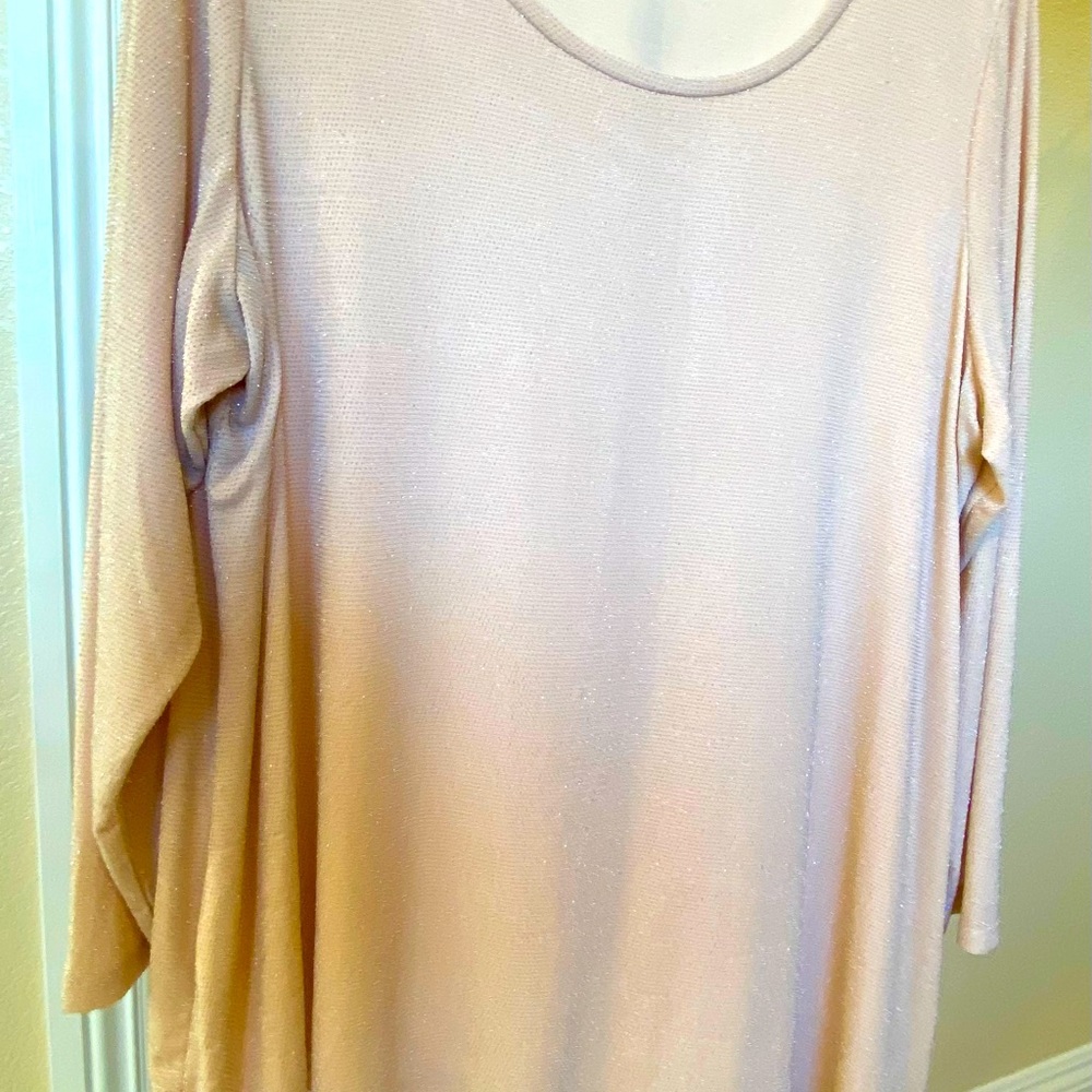 Calvin Klein asymmetrical metallic knit.